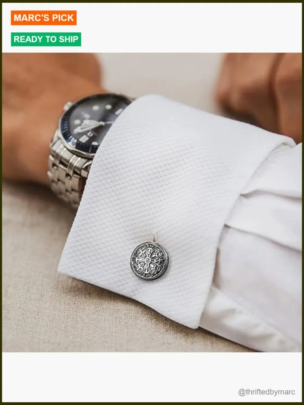 Vintage Enamel Carbon Fiber Tuxedo Cufflinks and Studs Set for Regular Wedding